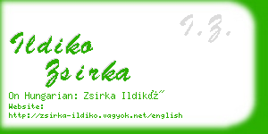 ildiko zsirka business card